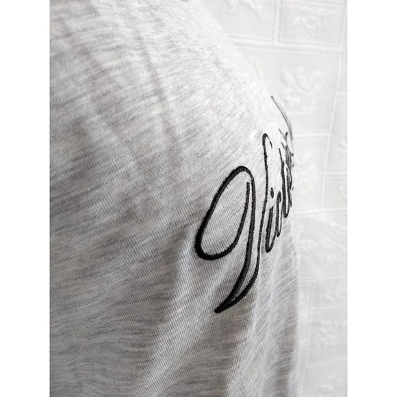 Victoria's Secret Gray embroidered long sleeves top with open back detail size L - Picture 3 of 12